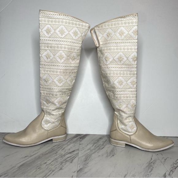 Free People Bren Crochet Slouch Tall Boot 37 - Picture 8 of 14